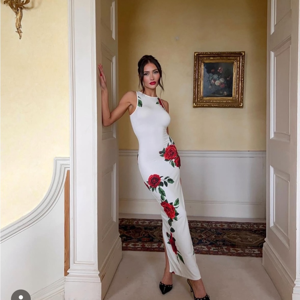 SLA the Label White Floral Maxi Dress